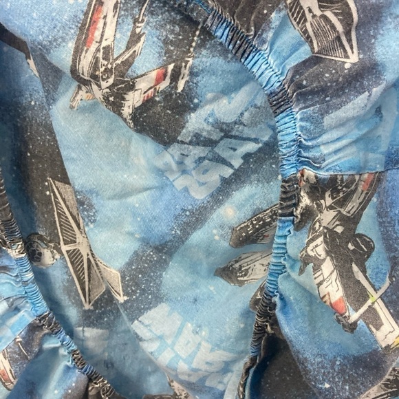 Star Wars 4 pc-Twin Flat Fitted Sheet Pillowcase Darth Vader Falcon Fighter - Picture 9 of 11